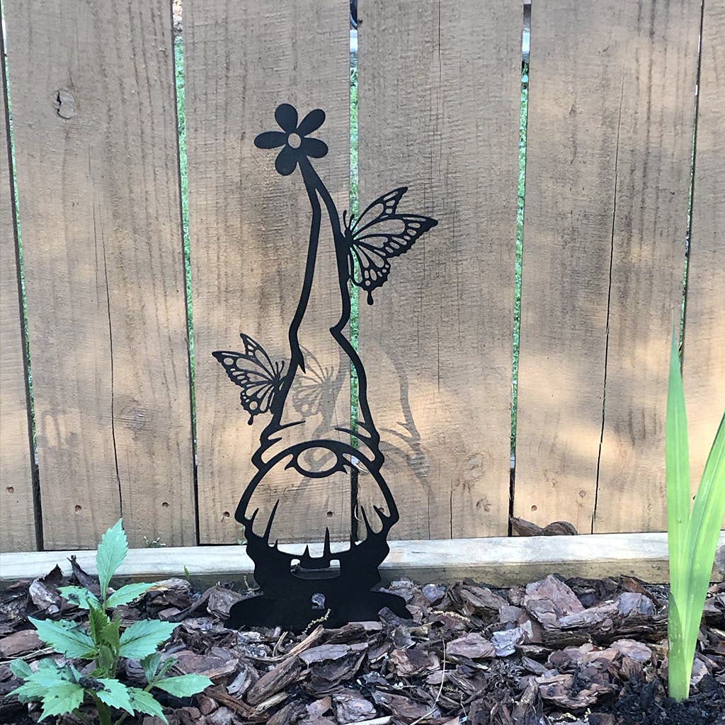 RealSteel spring and summer decor gnomes enhance curb appeal outdoors.