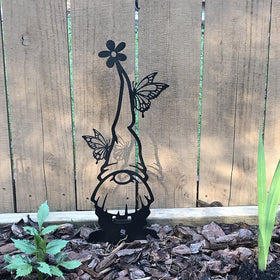 RealSteel spring and summer decor gnomes enhance curb appeal outdoors.