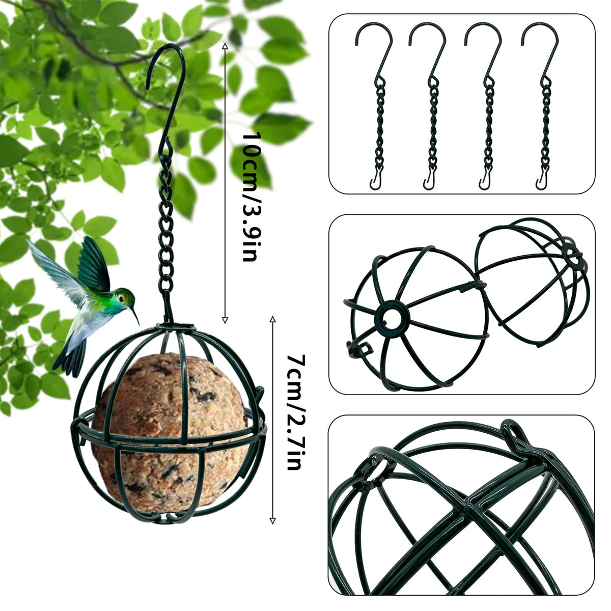 Rebecca Online ball suet feeder with durable construction for all-weather use.