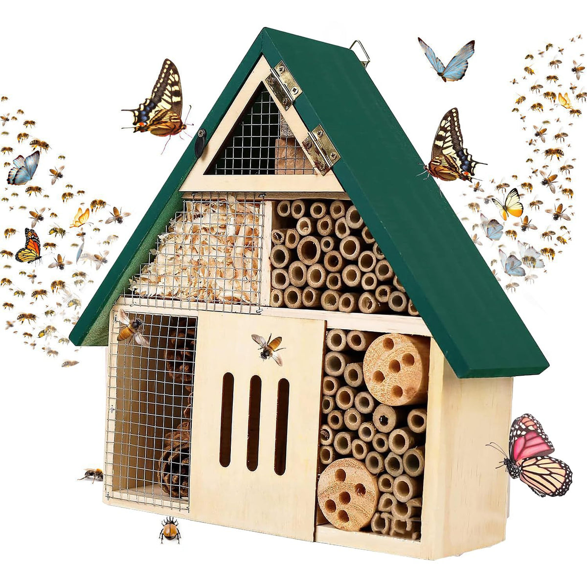 Rebecca Online insect hotel installed and ready on balcony railing
