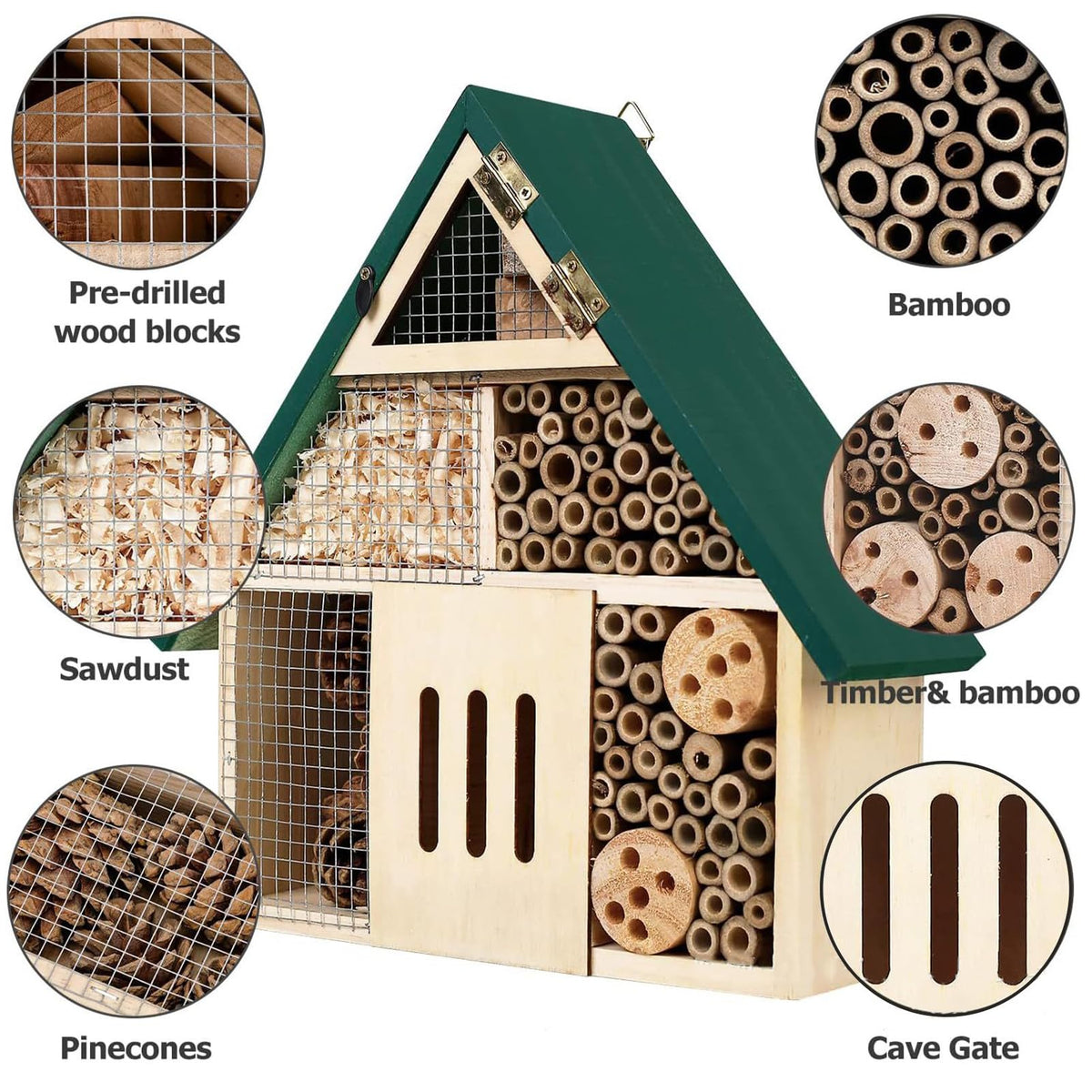 Rebecca Online bee house blends as charming garden decor in a yard