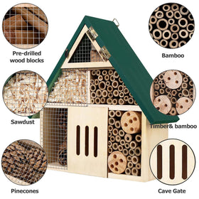 Rebecca Online bee house blends as charming garden decor in a yard