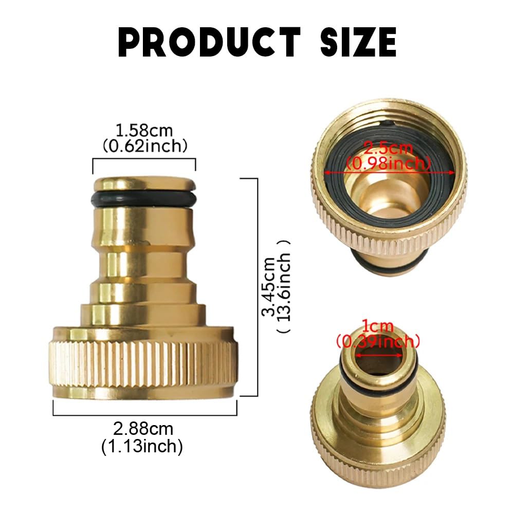 RecDec brass threaded adapter showing durable build for hoses