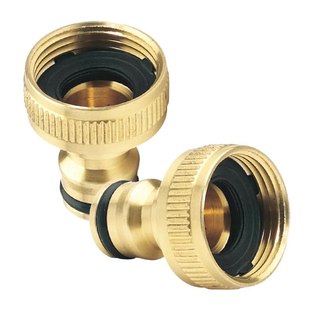RecDec brass quick-connect pair ready for fast hose connections
