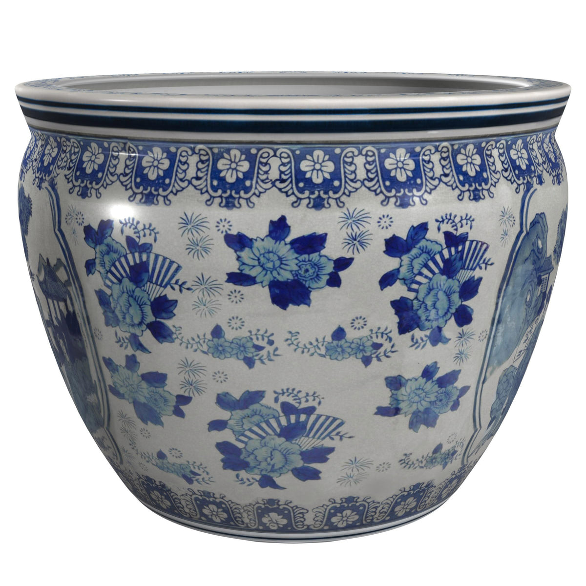 Red Lantern fishbowl planter displayed in indoor and outdoor settings