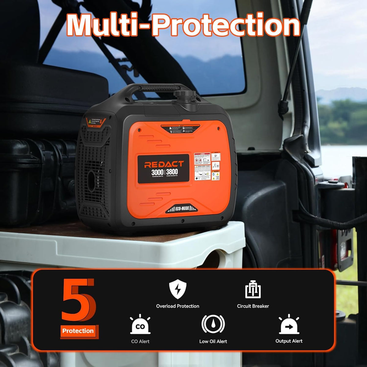 Redact portable RV tailgate setup ready for camping trips
