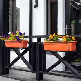 Redbaker planter display platform helps create a lush patio or balcony
