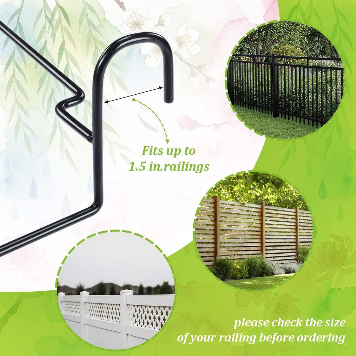 Redbaker easy-install railing bracket makes hanging planters quick and secure