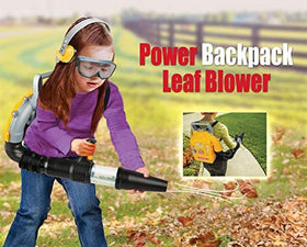 Redbox Power Backpack Leaf Blower backpack storage showing goggles and earmuffs organization