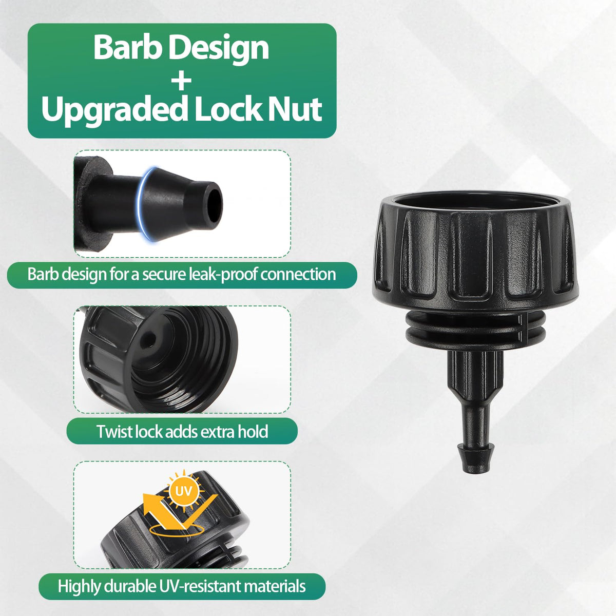 RedChili 1-4in drip tubing end supports straightforward irrigation system integration
