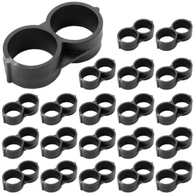 RedChili 20-pack end cap, figure-8 design, seals 1/2 inch drip tubing for leak-free irrigation.