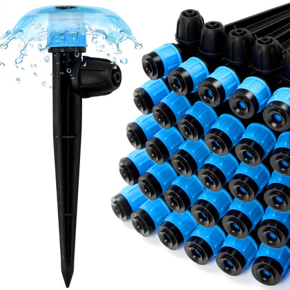 RedChili 25-piece drip emitters set for efficient garden irrigation.
