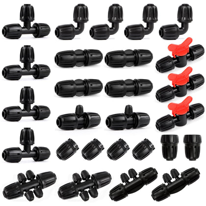 RedChili 27-piece fittings kit overview for versatile irrigation projects.