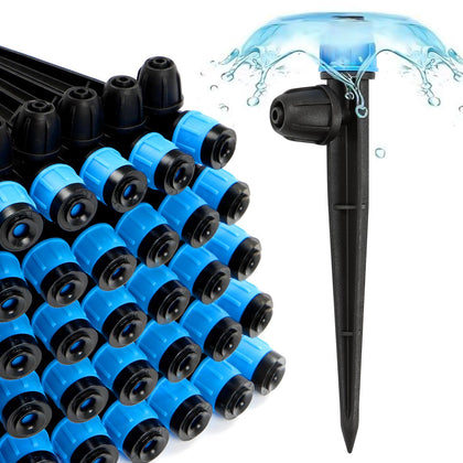 RedChili 50-piece drip emitters set on white background for efficient irrigation.
