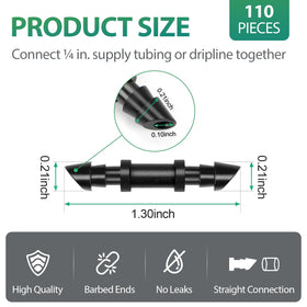 RedChili barbed coupler 1/4-inch closeup ensures secure, leak-resistant fittings