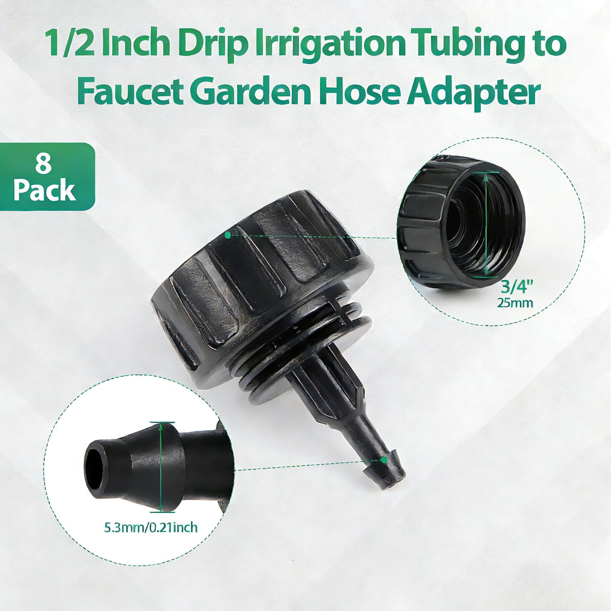 RedChili FHT-to-barb connector for 1-4in tubing enables reliable garden irrigation