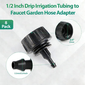 RedChili FHT-to-barb connector for 1-4in tubing enables reliable garden irrigation