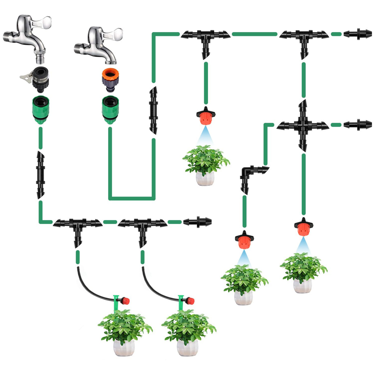 RedChili indoor-outdoor use stake system supports versatile garden setups.