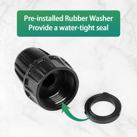 RedChili leakproof rubber washer seals each adapter for drip irrigation.