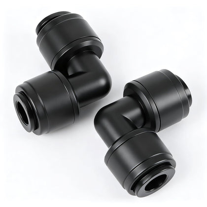 RedChili quick-connect elbow fitting close-up for leak-free irrigation