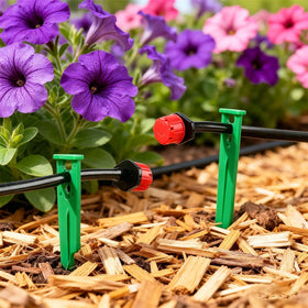 RedChili root-zone irrigation stake enables efficient watering at plant bases.