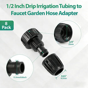 RedChili tubing-to-faucet adapter assembly demonstrating easy push-on and secure nut.