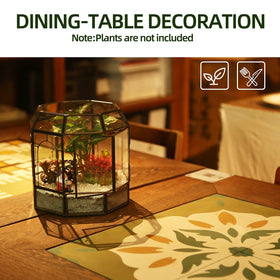Redhugo pet-safe terrarium with swing door protecting plants