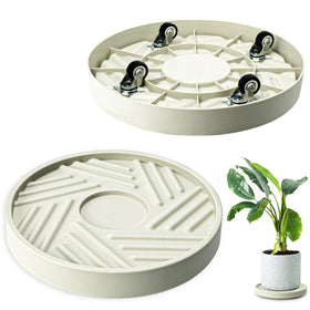 REDHUGO round plant caddy with hidden wheels for easy, quiet pot movement