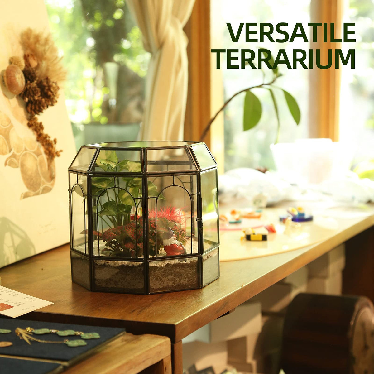 Redhugo terrarium wedding card box display option