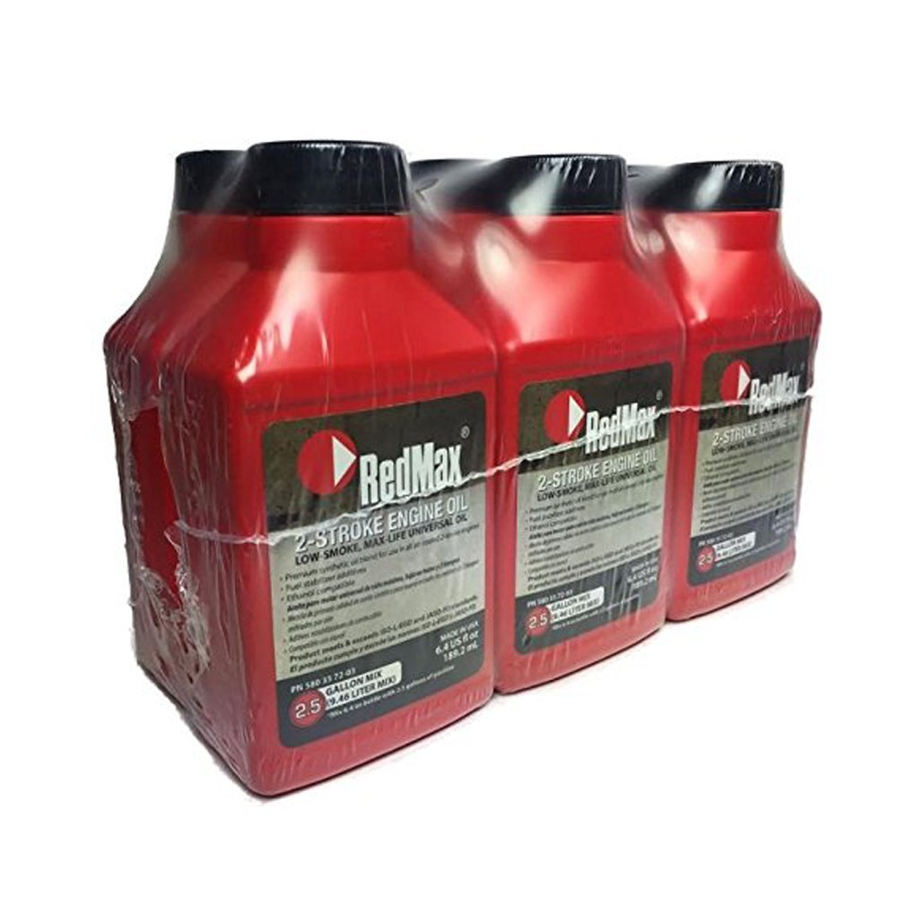 RedMax MaxLife 2-Cycle oil bottle pour for smoother starts and cleaner operation.