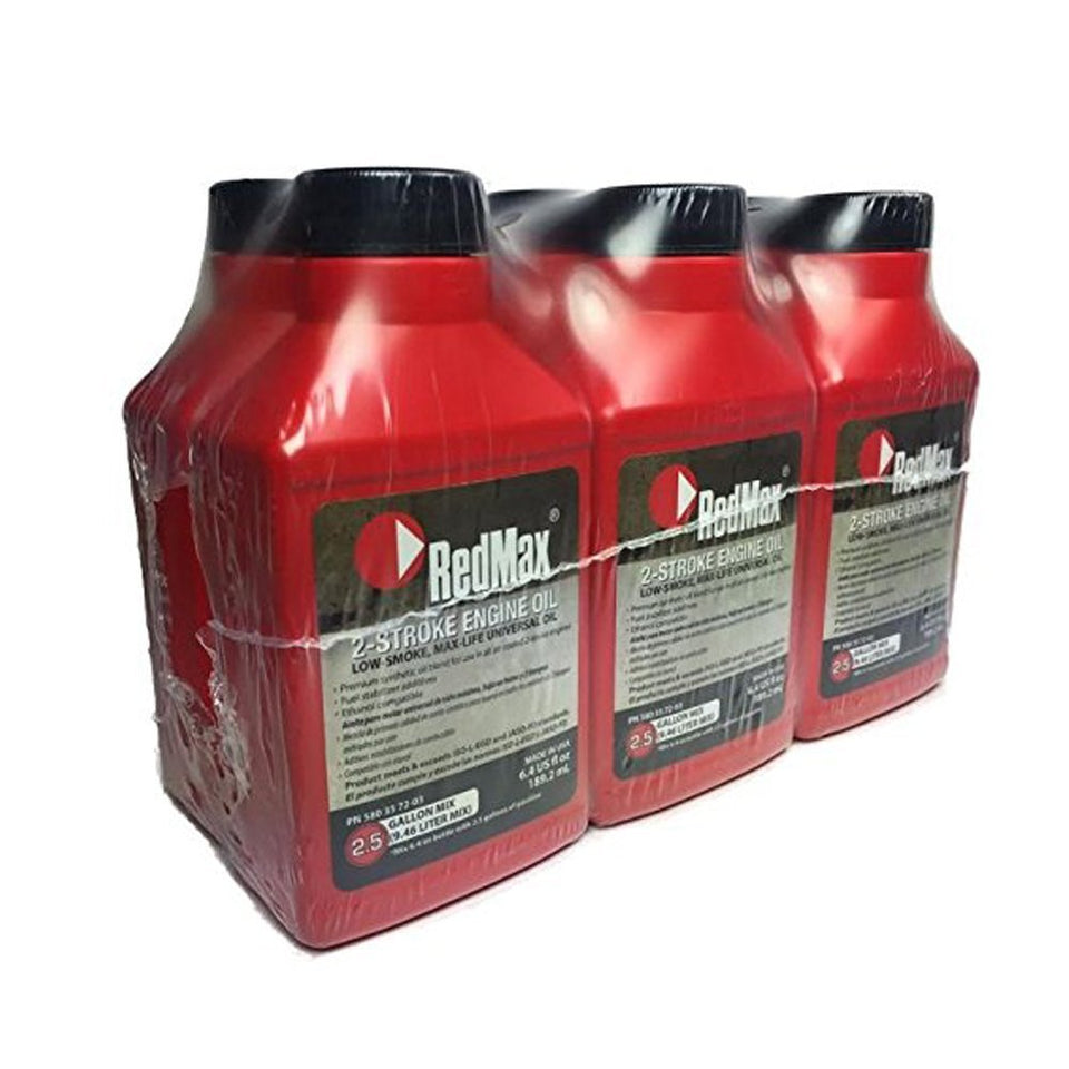RedMax MaxLife 2-Cycle oil bottle pour for smoother starts and cleaner operation.