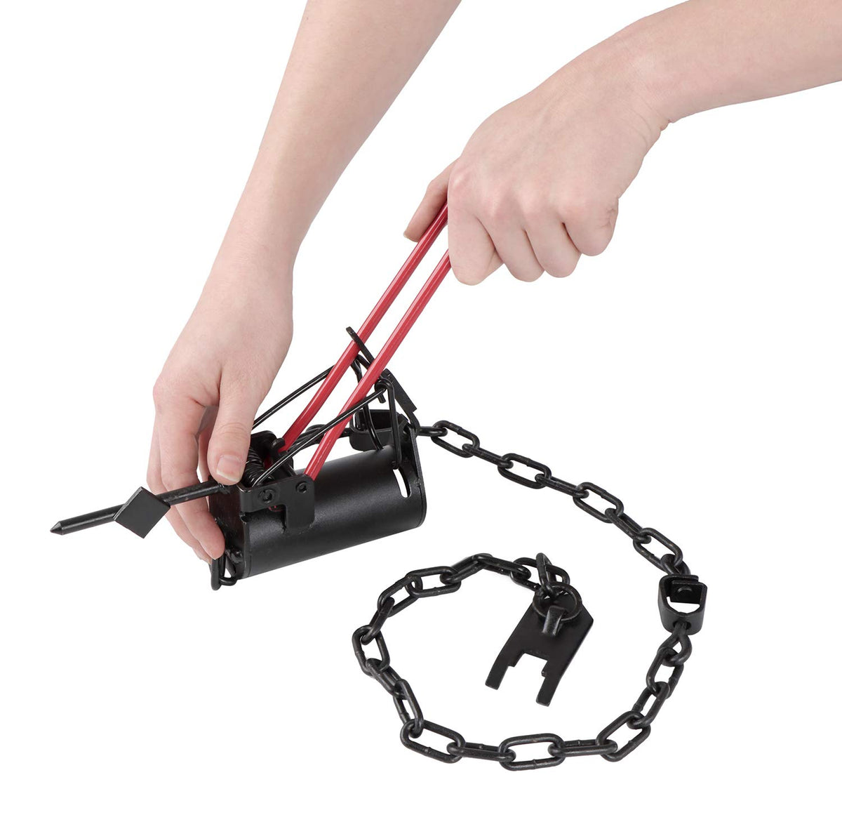 Redneck Convent packaged trap setter tool, ready for 7 inch leverage.