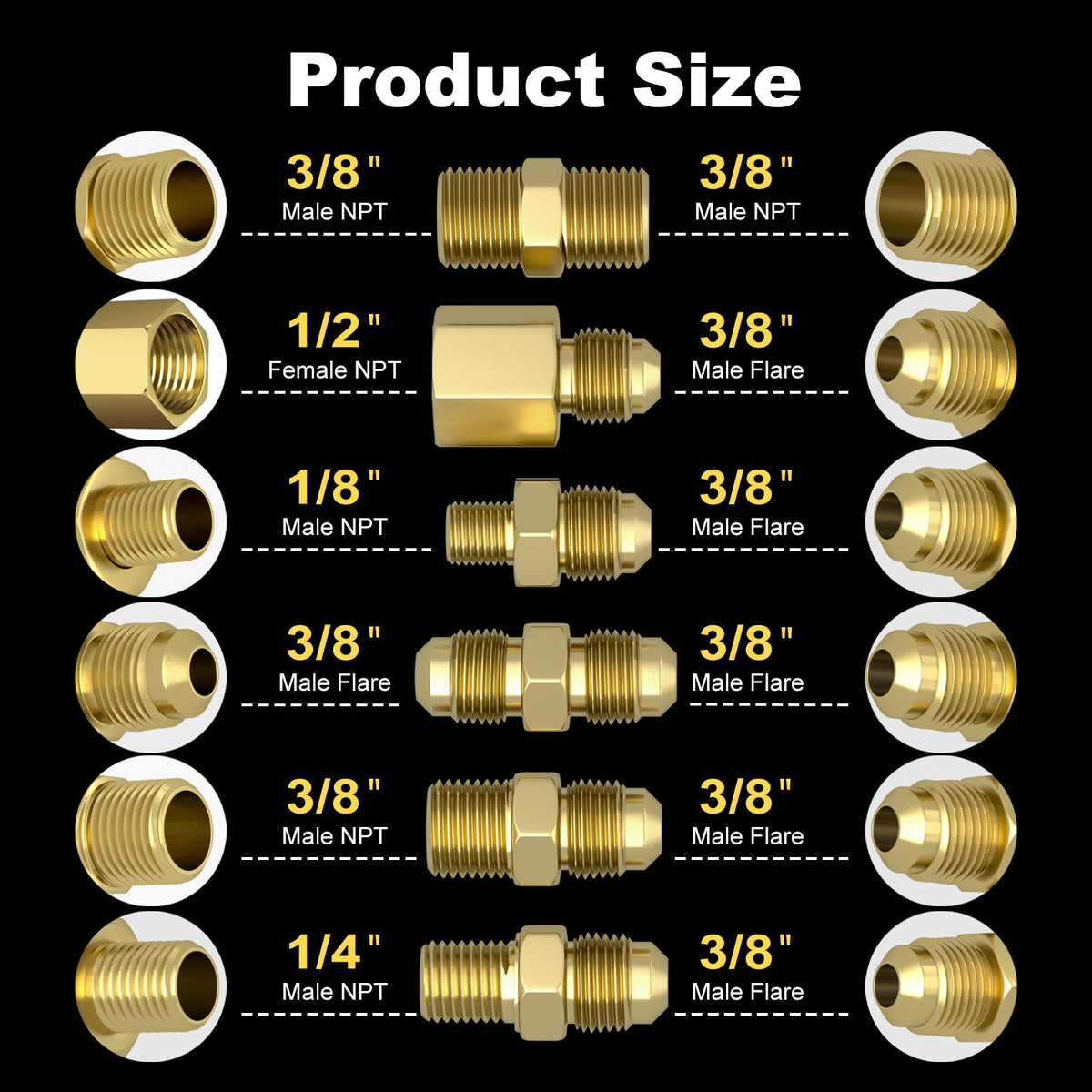 REDPANT brass adapters 6-pack enables versatile propane fittings.