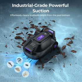 Redroad robotic pool cleaner auto-parking simplifies retrieval after cleaning.