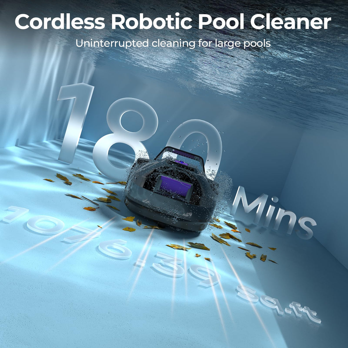 Redroad robotic pool cleaner dual-drive motors deliver powerful, efficient cleaning.