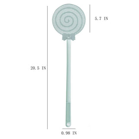 Redtrout fly swatter with hanging hole for easy wall storage.