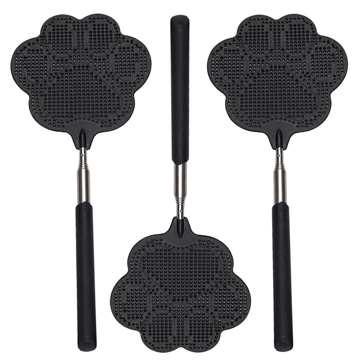 Redtrout indoor 3pc fly swatter set with wide mesh for swift indoor use
