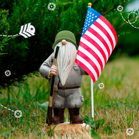Redwix fourth-of-july garden gnome for porch display.