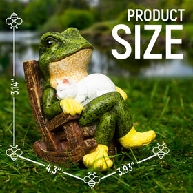 Redwix frog-cat figurine outdoor decor detail adds charming focal point