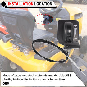 REEPLAR 46-inch cable length highlights extended reach for mowing tasks.