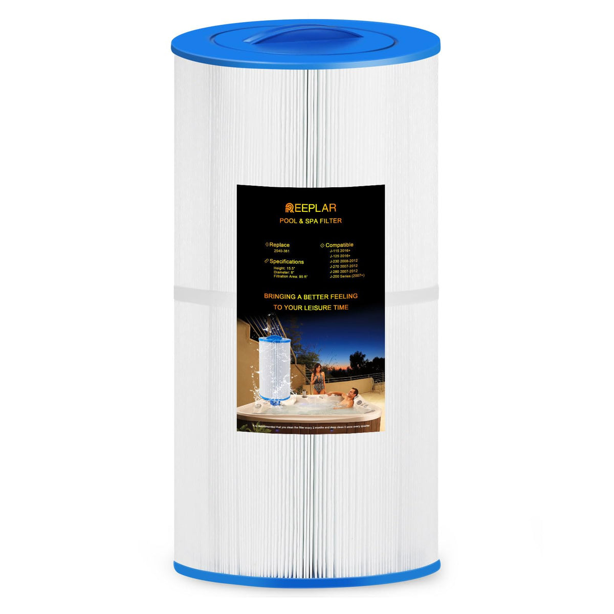 REEPLAR RPF2540 filter element designed for efficient spa filtration and debris removal