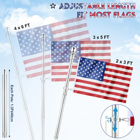 REERON 360-degree rotating flag rings provide tangle-free handling and smooth rotation.