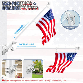 REERON flag pole supports 3x5 and 4x6 flags for versatile use