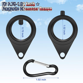 REERON adjustable diameter clips fit 0.75–1.02 inch flagpoles for versatility.