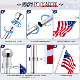 REERON compatible with 3x5ft and 4x6ft flags for versatile displays.