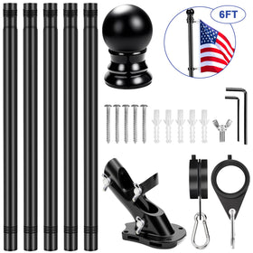 REERON flag pole 360° rings close-up showing smooth rotation