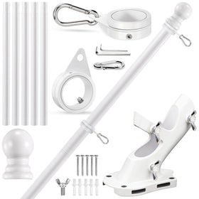 REERON flag pole kit 6ft stainless steel for durable outdoor display