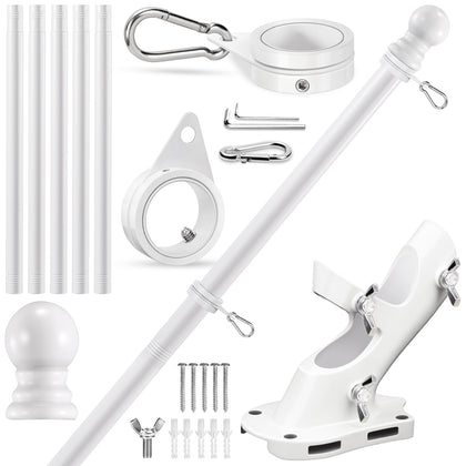 REERON flag pole kit 6ft stainless steel for durable outdoor display