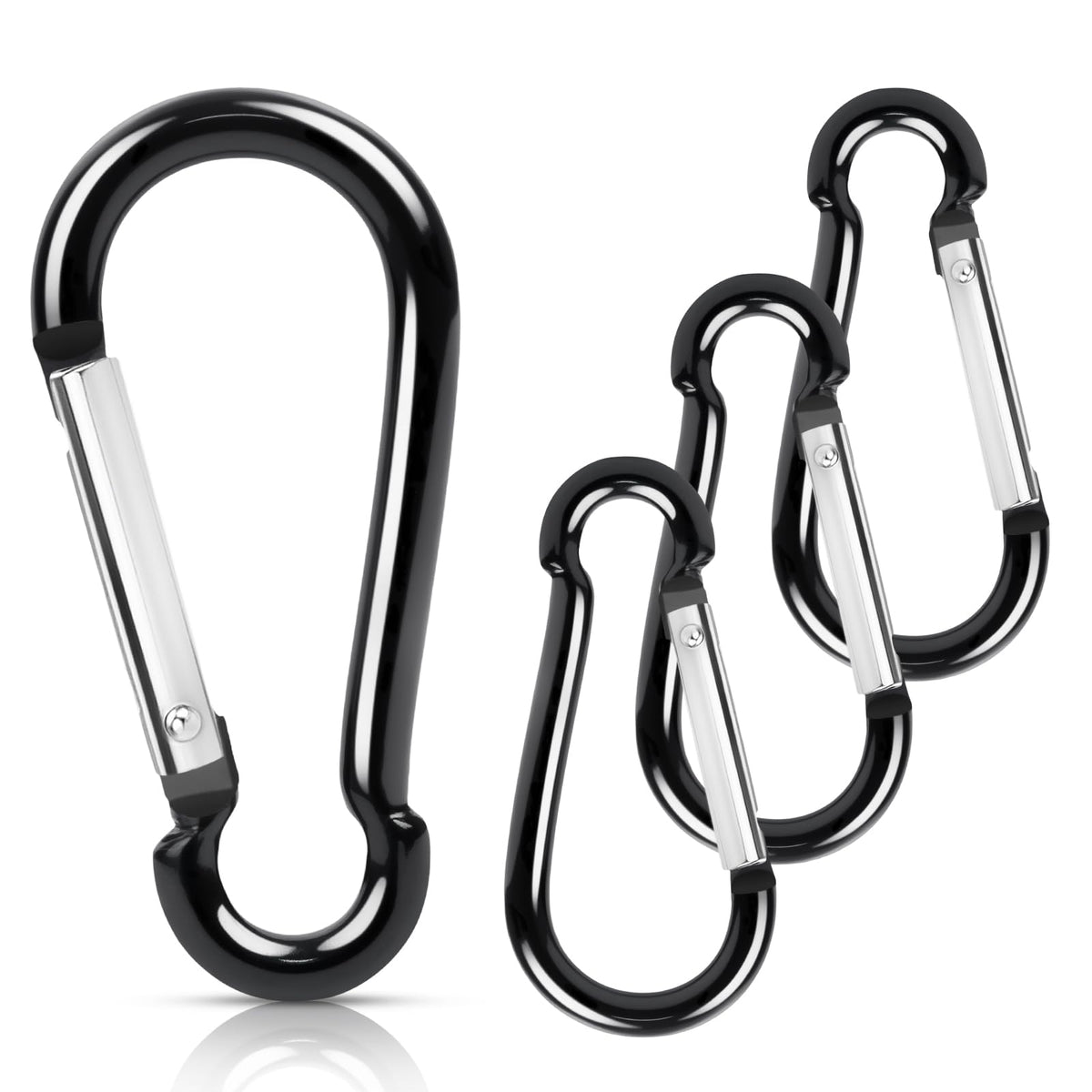 REERON flag pole ring carabiner clip securing grommeted flags on a sturdy pole.