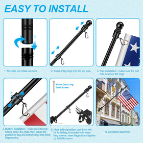 REERON heavy-duty screws and anchors ensure secure outdoor mounting